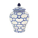 Hủ Nhỏ Bát Tràng Vẽ Tay Họa Tiết Hình Tròn Men Lam Cao Cấp - VN-BD125FE27-88