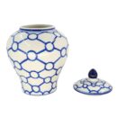 Hủ Nhỏ Bát Tràng Vẽ Tay Họa Tiết Hình Tròn Men Lam Cao Cấp - VN-BD125FE27-88