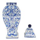 Hủ Trung Cao Bát Tràng Vẽ Tay Họa Tiết DIOR Men Lam Cao Cấp - VN-BD125FE27-58