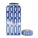 Hủ Vuông Cao Bát Tràng Vẽ Tay Họa Tiết Ô Men Lam Cao Cấp - VN-BD125FE27-87