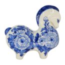 Tượng Ngựa Bát Tràng Dễ Thương Men Lam Độc Đáo - VN-BD125FE21-308