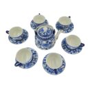 Bộ Ấm Trà Bát Tràng Vẽ Họa Tiết Hoa Văn Độc Đáo Men Lam Cao Cấp - VN-BD125FE21-319