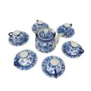 Bộ Ấm Trà Bát Tràng Vẽ Họa Tiết Hoa Văn Độc Đáo Men Lam Cao Cấp - VN-BD125FE21-319