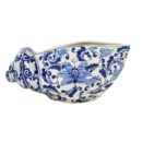 Vỏ Sò Bát Tràng Vẽ Tay Họa Tiết Hoa Dây Men Lam Cao Cấp - VN-BD125FE27-32